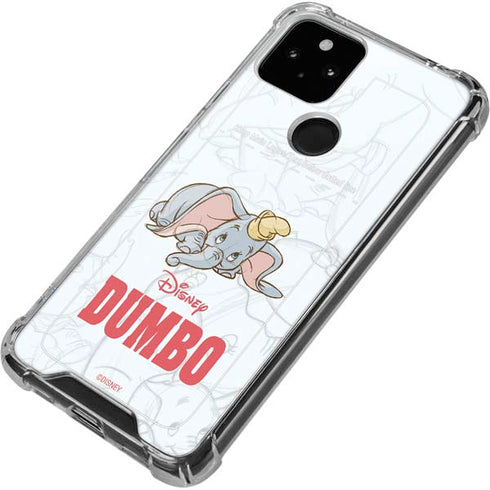 Disney Dumbo Classic sketched portrait Google Pixel 5 Clear Case